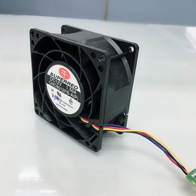 Plastik PBT DC Powered Fan 2.4W Ball / Sleeve Bearing Fan 80 X 80 X 25mm