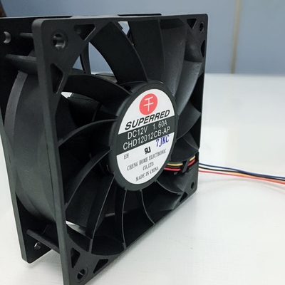 Sleeve Bearing 80X80X25 12V DC Fan Plastik DC CPU Fan Berat 90g