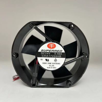 Black DC Brushless Cooling Fan PBT 94V0 Bingkai Plastik Ukuran Disesuaikan