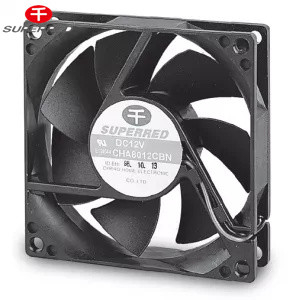 PBT 94V0 Frame/Impeller DC Cooling Fan dengan Ball Bearing/Sleeve Bearing