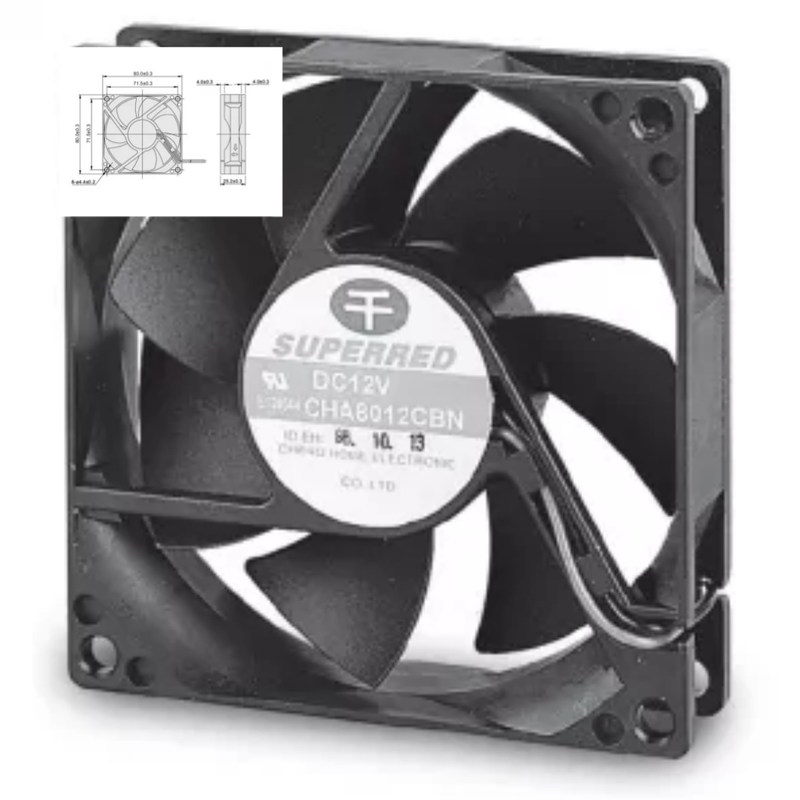 12V DC Hitam Bingkai Kipas Pendingin Plastik PBT 94V0 Pendingin CPU Hitam